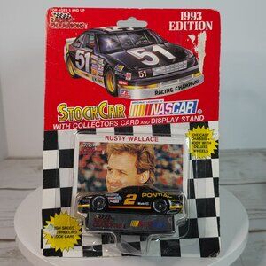 Rusty Wallace 1993 Edition Die-Cast NASCAR Stock Car With Collectors Card & Disp
